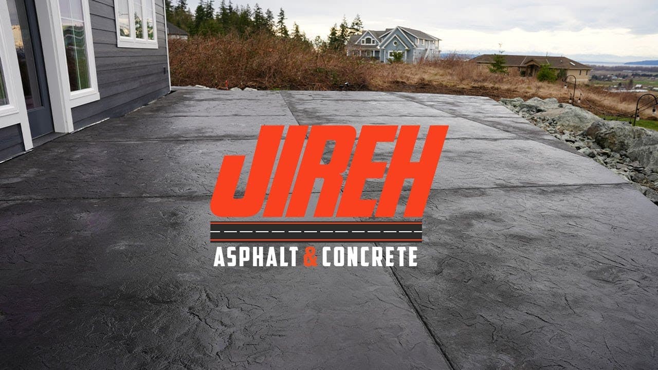 Colored Concrete Patio with Stamped Finish in Mount Vernon