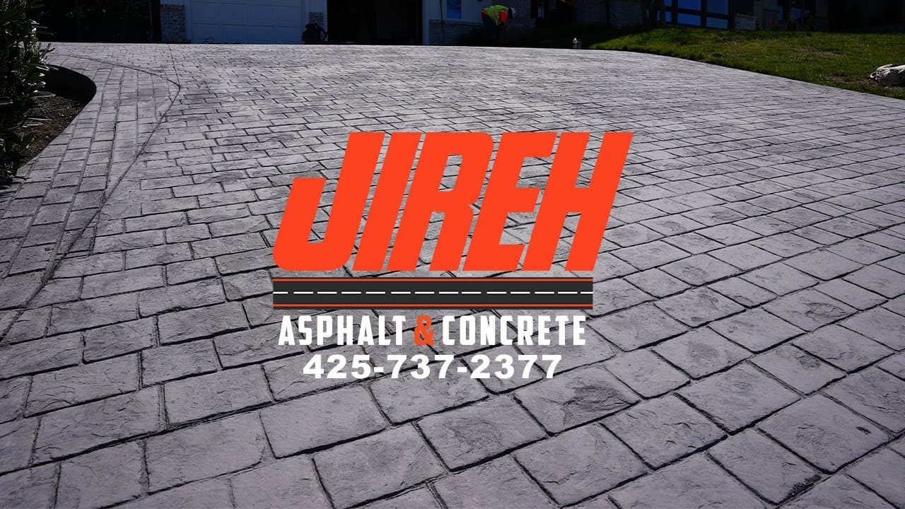 Stamped Concrete Finish on Mukilteo Driveway