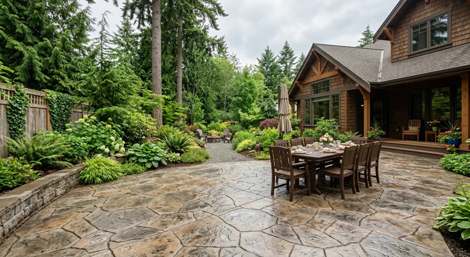 Stamped Concrete Patio Ideas for Pacific Northwest Homes