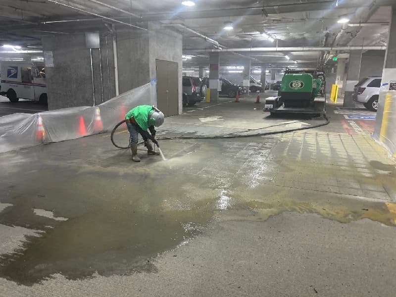 Dustless blasting work 4