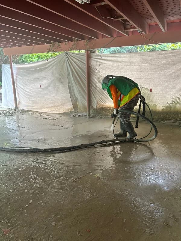 Dustless blasting work 5