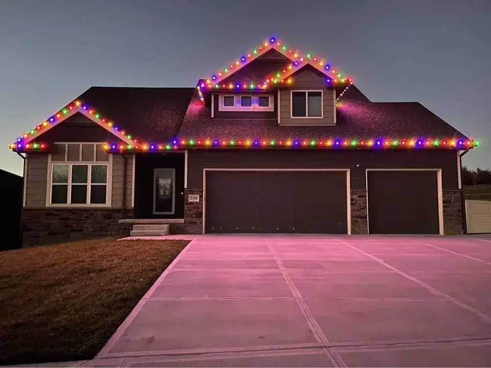 Full property holiday light installation