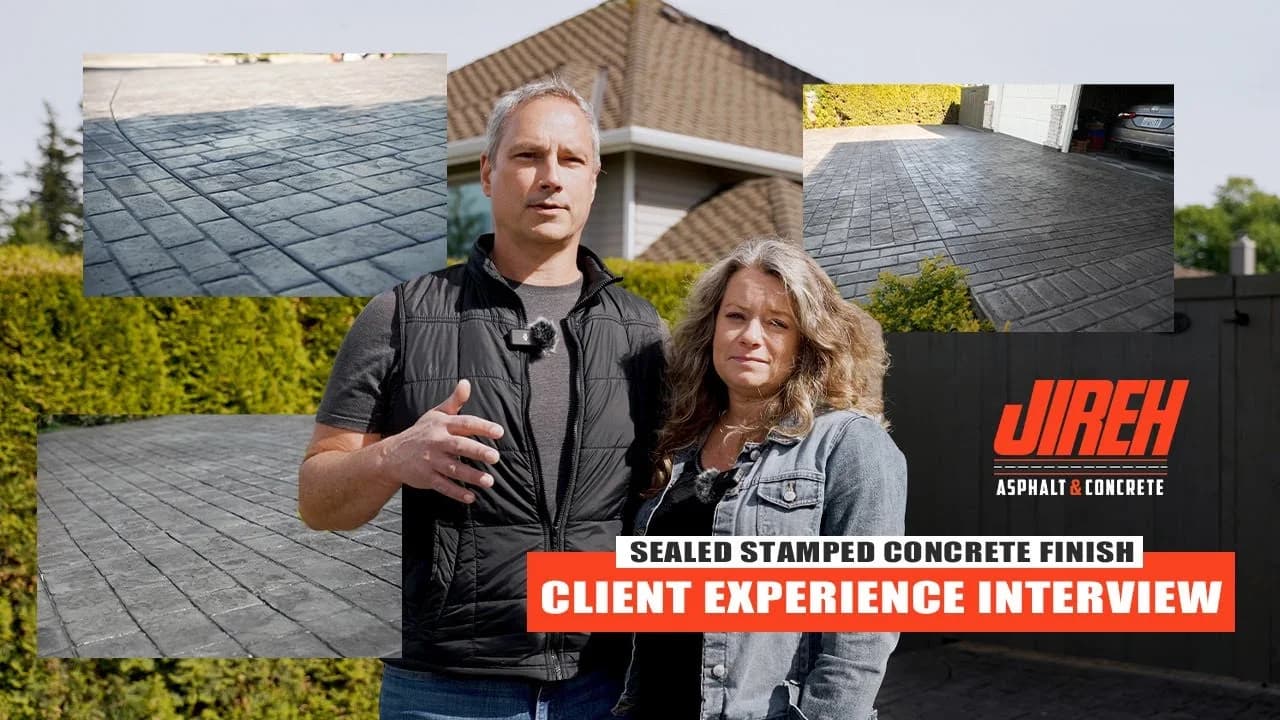 Jireh stamped concrete clients sharing their experience after the completed project