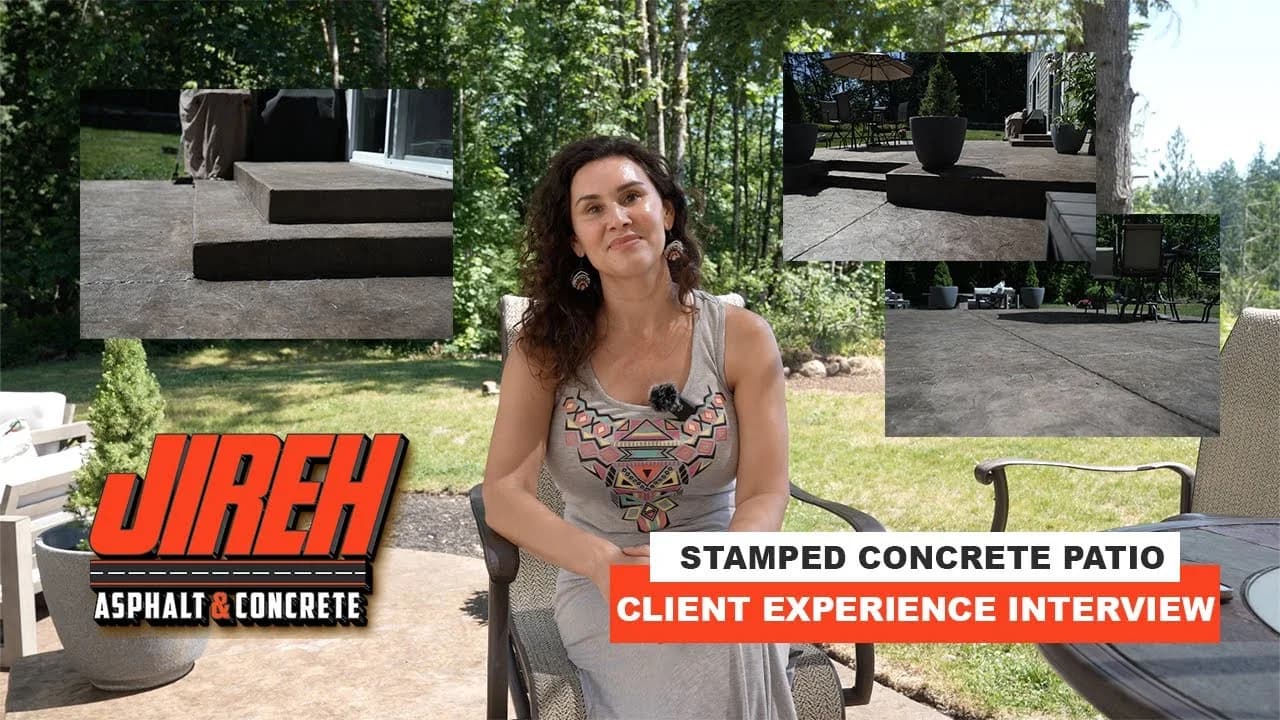 Finished stamped concrete surface from Jireh field media
