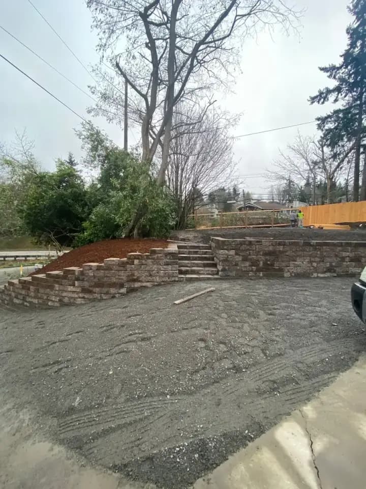 Patio Installation - Retaining Walls & Turf - Image 2