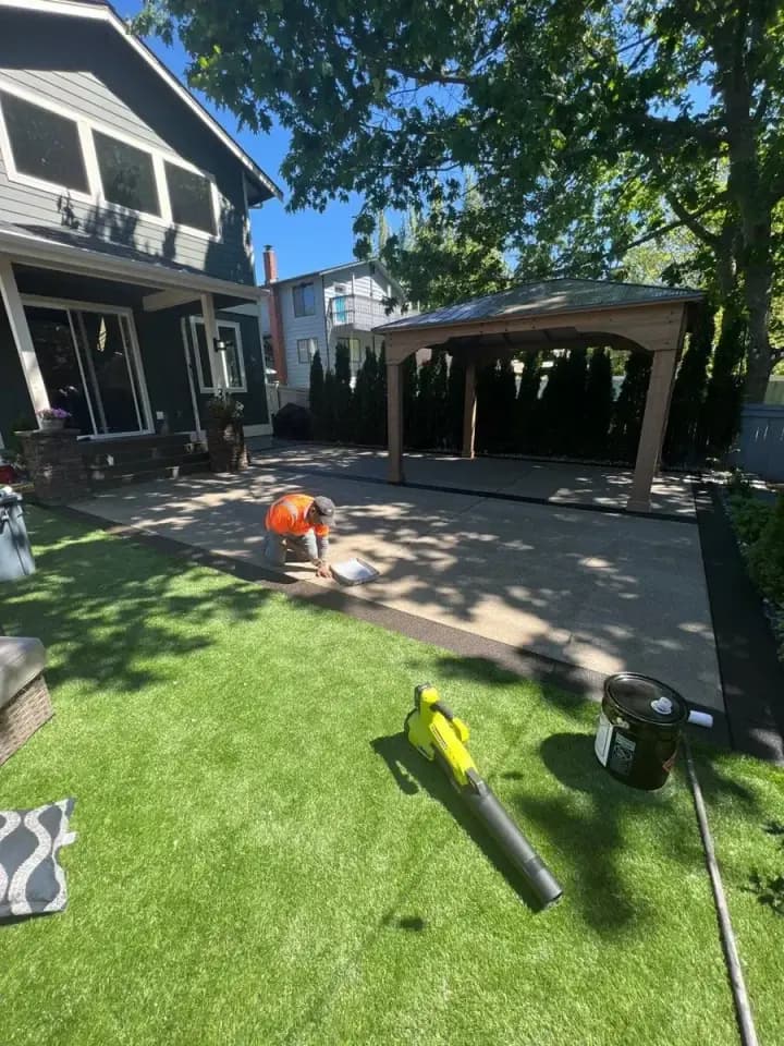 Patio Installation - Retaining Walls & Turf - Image 4