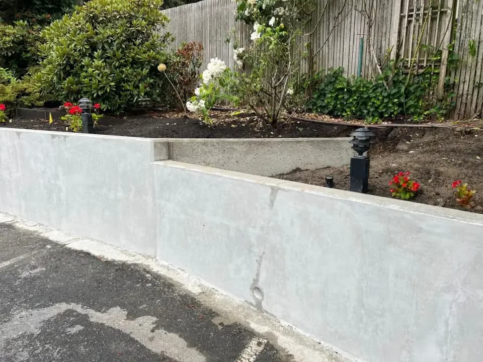 Retaining Wall Installation 1
